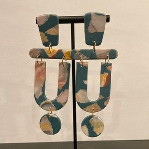 Handmade clay earrings